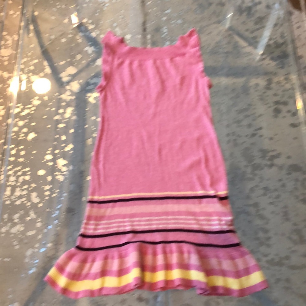 EGG girls size 6 knit pink sleeveless dress
